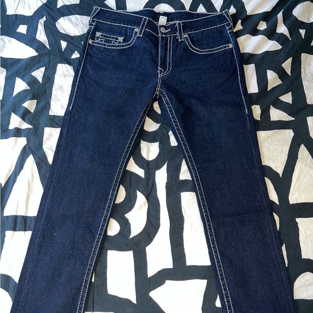 True Religion Skinny No Flap Big T Jeans Sz 36